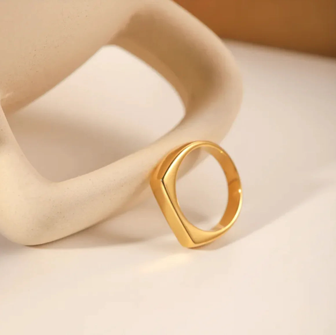 Gold 'Love You" Glowing Ring
